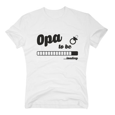 Herren T-Shirt - Opa to be - loading weiss-schwarz S