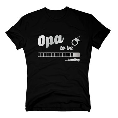 Herren T-Shirt - Opa to be - loading weiss-schwarz S