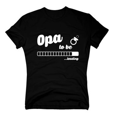 Herren T-Shirt - Opa to be - loading weiss-schwarz S