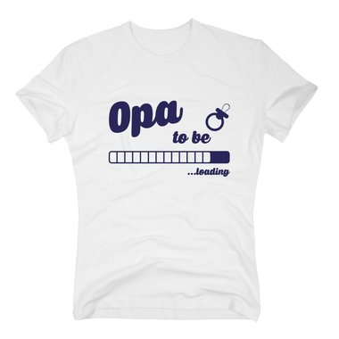 Herren T-Shirt - Opa to be - loading weiss-schwarz S
