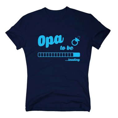Herren T-Shirt - Opa to be - loading weiss-schwarz S