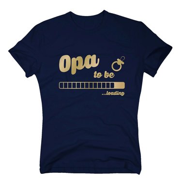 Herren T-Shirt - Opa to be - loading weiss-schwarz S