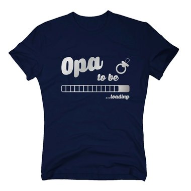 Herren T-Shirt - Opa to be - loading weiss-schwarz S