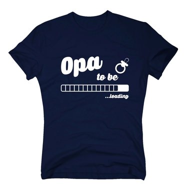 Herren T-Shirt - Opa to be - loading weiss-schwarz S