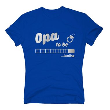 Herren T-Shirt - Opa to be - loading weiss-schwarz S
