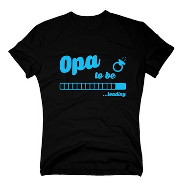 Herren T-Shirt - Opa to be - loading weiss-schwarz S