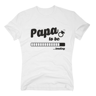 Herren T-Shirt - Papa to be - loading weiss-schwarz 5XL