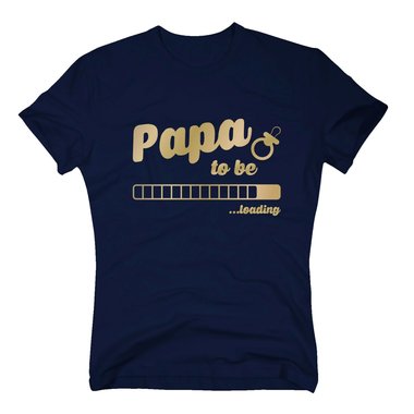 Herren T-Shirt - Papa to be - loading weiss-schwarz 5XL