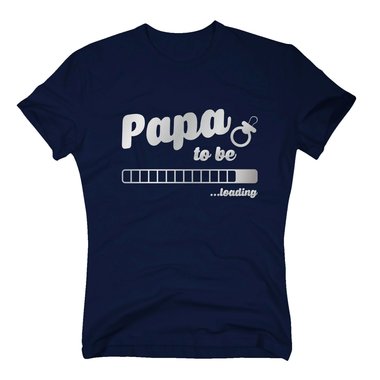 Herren T-Shirt - Papa to be - loading weiss-schwarz 5XL