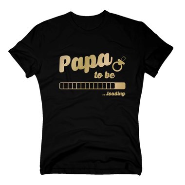 Herren T-Shirt - Papa to be - loading weiss-schwarz 5XL
