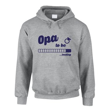 Herren Hoodie - Opa to be - loading grau-dunkelblau XS