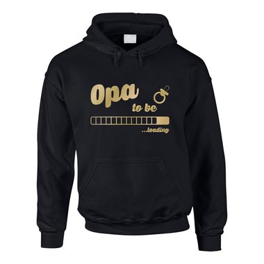 Herren Hoodie - Opa to be - loading grau-dunkelblau XS