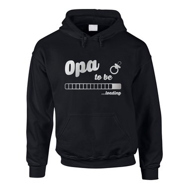 Herren Hoodie - Opa to be - loading grau-dunkelblau XS