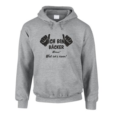 Hoodie Ich bin Bcker, weil ich?s kann
