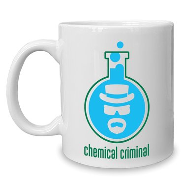 Kaffeebecher - Tasse - BrBa - Chemical Criminal weiss-dunkelblau