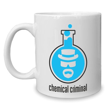 Kaffeebecher - Tasse - BrBa - Chemical Criminal weiss-dunkelblau