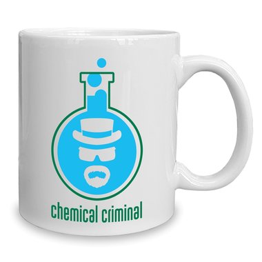 Kaffeebecher - Tasse - BrBa - Chemical Criminal weiss-dunkelblau