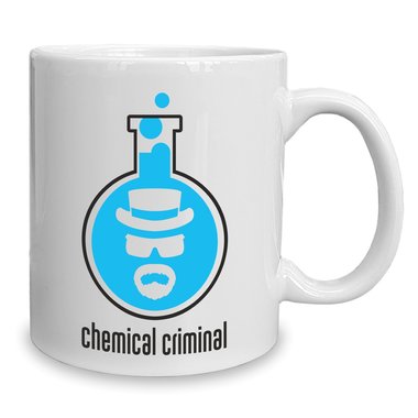 Kaffeebecher - Tasse - BrBa - Chemical Criminal weiss-dunkelblau