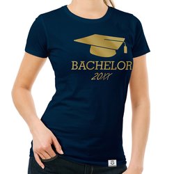 Damen T-Shirt - Bachelor mit Wunschjahr