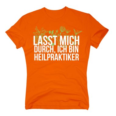Herren T-Shirt - Lasst mich durch, ich bin Heilpraktiker weiss-apfelgrn 5XL