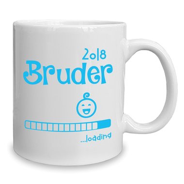 Kaffeebecher - Tasse - Bruder 2018 loading... weiss-schwarz