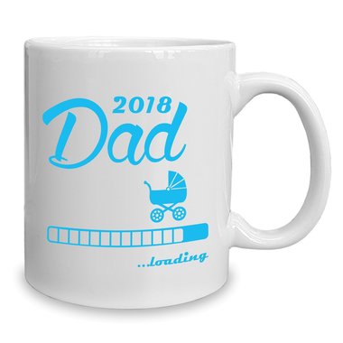 Kaffeebecher - Tasse - Dad 2018 ...loading weiss-schwarz