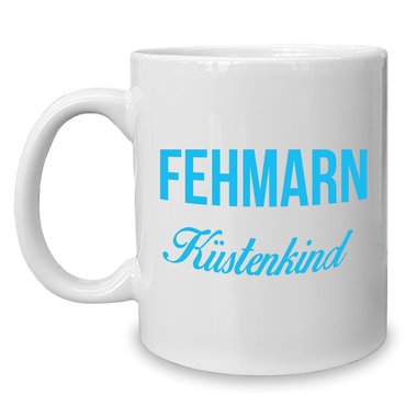 Kaffeebecher - Tasse - Fehmarn Kstenkind weiss-rot