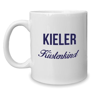 Kaffeebecher - Tasse - Kieler Kstenkind weiss-rot