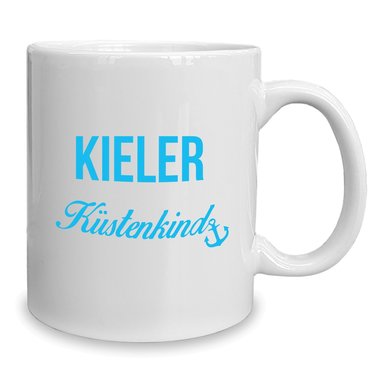 Kaffeebecher - Tasse - Kieler Kstenkind weiss-rot