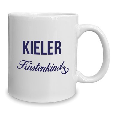 Kaffeebecher - Tasse - Kieler Kstenkind weiss-rot