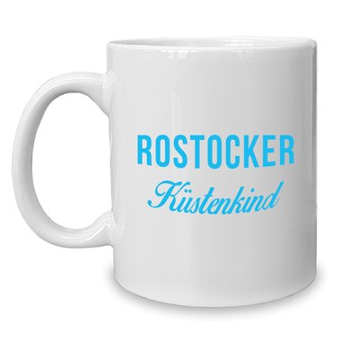 Kaffeebecher - Tasse - Rostocker Kstenkind weiss-rot