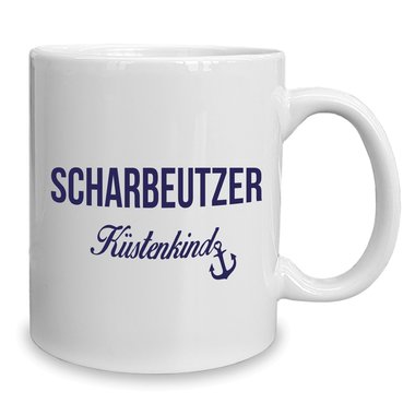 Kaffeebecher - Tasse - Scharbeutzer Kstenkind weiss-rot