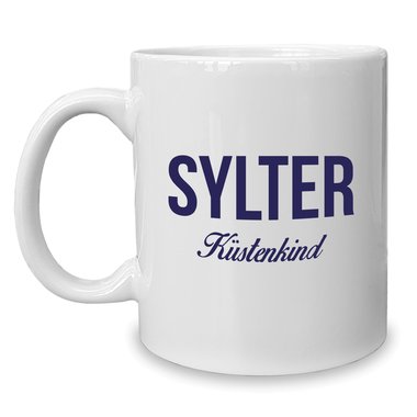 Kaffeebecher - Tasse - Sylter Kstenkind weiss-rot