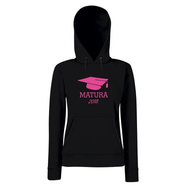 Damen Hoodie - Matura 2018 fuchsia-silber L