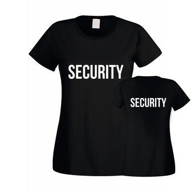 SECURITY Damen T-Shirt weiß  190g/m² S 2XL verschiedene Druckfarben  SE1 
