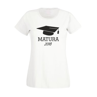 Damen T-Shirt - Matura 2018 weiss-schwarz XXL