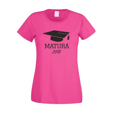 Damen T-Shirt - Matura 2018 weiss-schwarz XXL