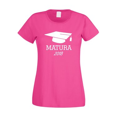 Damen T-Shirt - Matura 2018 weiss-schwarz XXL