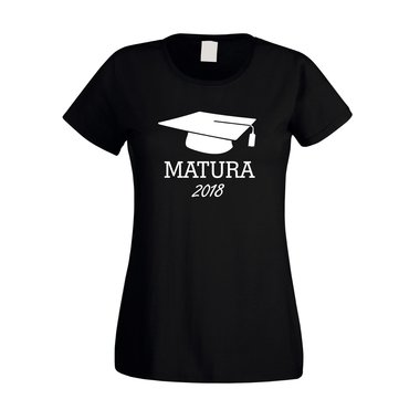 Damen T-Shirt - Matura 2018 weiss-schwarz XXL