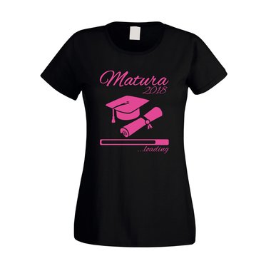 Damen T-Shirt - Matura 2018 ...loading fuchsia-dunkelblau XS