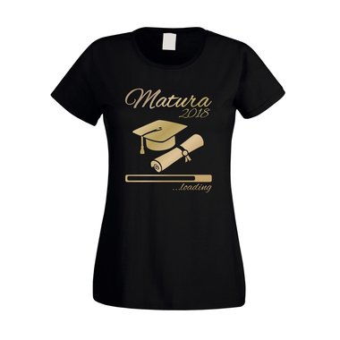 Damen T-Shirt - Matura 2018 ...loading fuchsia-dunkelblau XS