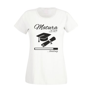 Damen T-Shirt - Matura 2018 ...loading fuchsia-dunkelblau XS