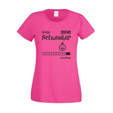 Damen T-Shirt - Groe Schwester 2018 ...loading