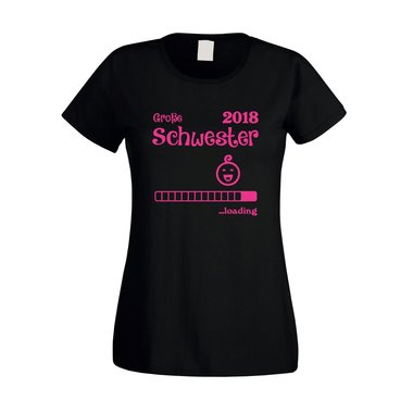 Damen T-Shirt - Groe Schwester 2018 ...loading