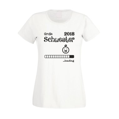 Damen T-Shirt - Groe Schwester 2018 ...loading