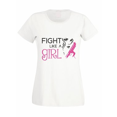 Damen Fun T-Shirt Fight Like a Girl