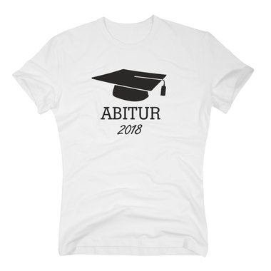 Herren T-Shirt - Abitur 2018 weiss-schwarz XXXL