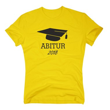 Herren T-Shirt - Abitur 2018 weiss-schwarz XXXL