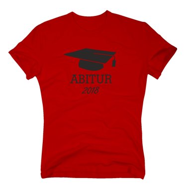 Herren T-Shirt - Abitur 2018 weiss-schwarz XXXL