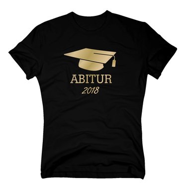 Herren T-Shirt - Abitur 2018 weiss-schwarz XXXL